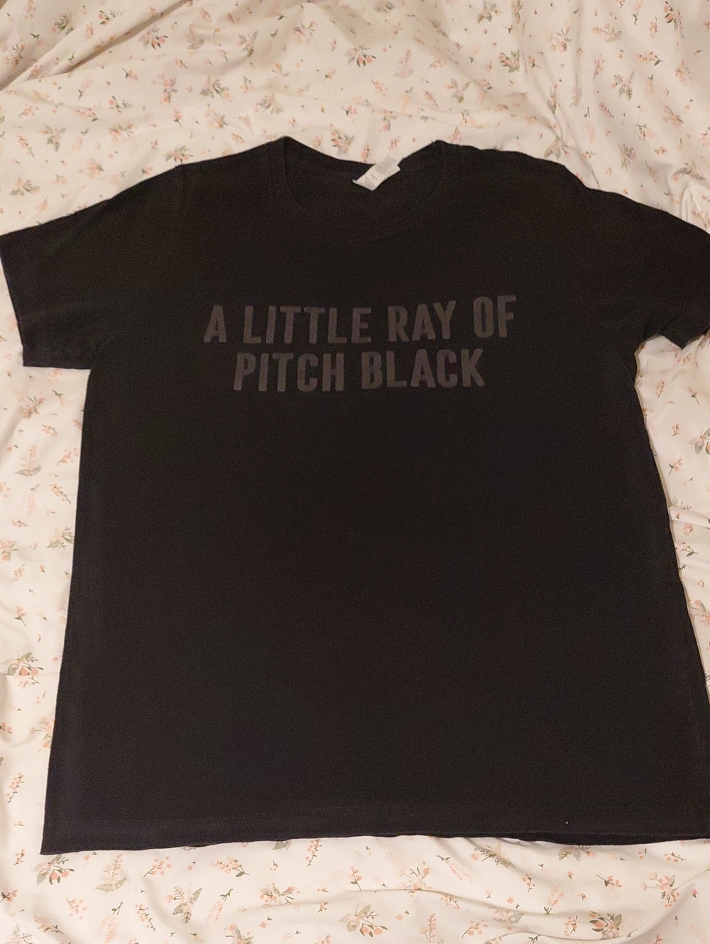 Bella Canvas Black Graphic Tee with Tonal Text